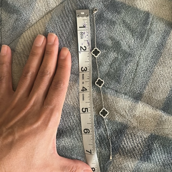 Rachel Zoe bracelet black clover sterling silver - Picture 6 of 8